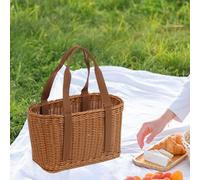 Cesto intrecciato a mano Cestino da picnic decorativo per la casa per picnic