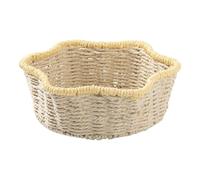 Cesto intrecciato - Cesti di stoccaggio | Cestino per alimentari | Porta di frutta rustica fatta a mano | Imitazione contenitore di pane rattan per tavolo da pranzo da pranzo dispensa soggiorno del