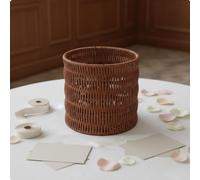 Cesto Intrecciato con Manico Stile Rustico Paniere Regalo per Matrimonio,