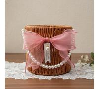 Cesto Intrecciato con Manico Stile Rustico Paniere Regalo per Matrimonio,
