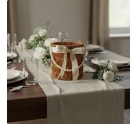Cesto Intrecciato con Manico Stile Rustico Paniere Regalo per Matrimonio,