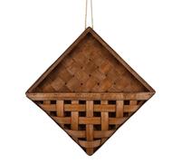 Cesto Intrecciato Legno Rustico Vintage Risparmio Spazio Boho Decor Casa | Cesto Decorativo Esposizione Vaso Fiori per Cucina Soggiorno Camera Casa di Campagna Appartamento Ufficio Ristorante