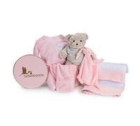 Cesto Nascita sogno ricamato rosa