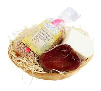 Cesto Natalizio Marrakech 1 | Cesta Natalizia a base di Salumi, Formaggi e Altri Prodotti Artigianali Toscani | In Regalo biglietto d'auguri personalizzato | Salumificio Artigianale Gombitelli