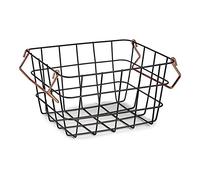 Cesto nero rame acciaio (18,5 x 12,5 x 24,5 cm)