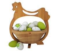 Cesto Nido Pasquale Per Uova di Decorazione Gallina Pieghevole Sottobicchieri