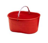 Cesto ovale per raccolta in plastica con manico in metallo 25 lt cm 57x37x25h