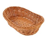 Cesto Pane in Plastico Effetto Rattan per Frutta e Snack | Piano Cucina e Soggiorno, per Dolci e Servizio Alimenti, Stile Semplice e Pratico