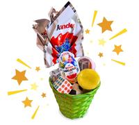 Cesto Pasquale Per Bambini a Sorpresa Unisex - 1 Mini Uovo di Pasqua Kinder da 41 gr + Gadget a Sorpresa - Regalo Pasqua 2025