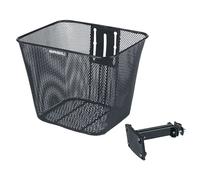 Cesto per bicicletta anteriore con supporto per manubrio Basil Bilbao Noir