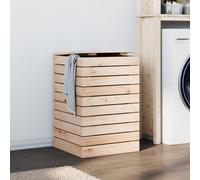 vidaXL Cesto per Bucato 44x44x66 cm Legno Massello Pino