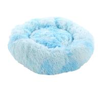 Cesto Per Cani Flamingo Demi Rotondo Blu In Peluche Antiscivolo Lavabile A 30°C