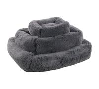 Cesto Per Cani Flamingo Krems Grigio Scuro Rettangolare Con Zip Lavabile A 30°C
