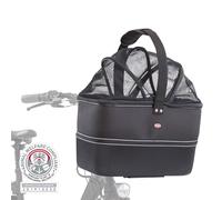 Cesto per cani per manubrio della bicicletta 41 × 47 × 29 cm nero