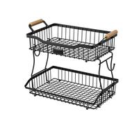 Cesto Per Frutta Da Bancone - Portafrutta A 2 Livelli, Cestino Portafrutta Per Spuntini Vegetali, Per Frutta Da Bancone Dispensa Da Cucina, Portaverdure In Filo Metallico Per Centrotavola Da C