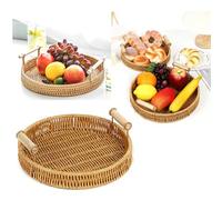 Cesto per frutta in rete grigia e pelapatate ad anelli, cesto per frutta con manici, ciotola per frutta in rete da 27 cm, cestino per il pane, per tenere fuori gli animali domestici indesiderati