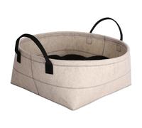 Cesto Per Gatti D&D Monique In Feltro Bianco 40x40cm Con Cuscino Per Gatti