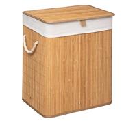 Cesto per i Panni 5five Simply Smart Bambù 50 x 41.5 x 30 cm Bianco