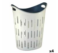 Cesto per i Panni Sporchi Bianco Vassoio 60 L [4 Unità]
