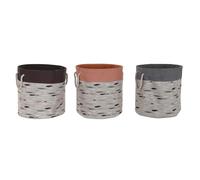 Cesto per i Panni Sporchi DKD Home Decor Grigio Arancio 45 x 45 x 45 cm [3 Un