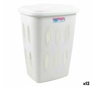 Cesto per i Panni Sporchi Tontarelli Laundry Con coperchio 45 L Bianco 41 x 3