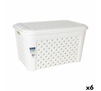 Cesto per i Panni Tontarelli Arianna Con coperchio Bianco 58 x 39 x 32 cm [6