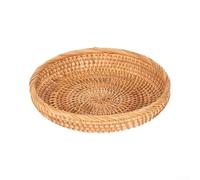 Cesto per in Vimini per intrecciato a Mano 25cm per Pane Cesto(L) | Intreccio manuale stretto, materiale rattan naturale, leggero ma , per ideale uso quotidiano