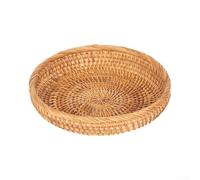 Cesto per in Vimini per intrecciato a Mano 25cm per Pane Cesto(M) | Intreccio manuale stretto, materiale rattan naturale, leggero ma , per ideale uso quotidiano