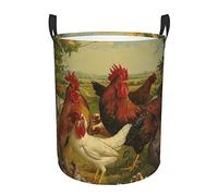 Cesto per la biancheria per polli e fattoria, cesto circolare, secchiello per riporre i vestiti, borsa per riporre le necessità quotidiane, S/M, due misure