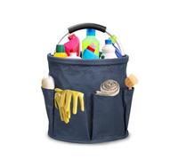 Cesto per la Conservazione dei Prodotti per La Pulizia, Cestino Porta Attrezzi con 6 Tasche Esterne, Porta Detersivi Bagno Organizer, Pulizie Cestino Pulizie Pieghevole per Casa,Shopping,Impermeabile