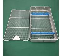 Cesto per la Sterilizzazione in Acciaio Inossidabile 304 Medico, Cestini per la Sterilizzazione Degli Strumenti con Coperchio, Tampone in Silicone e 2 Strisce Di Carte, Cestini Forati a Rete/Vassoio