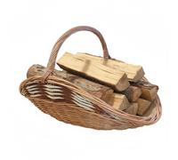 Cesto per Legna da Ardere in Vimini Con Iuta, 60 x 34 cm, Cestino per Legna