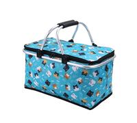 Cesto per picnic - Reso più per la scatola da picnic 30L portatile, borsa isolata pieghevole, cestino da campeggio vuoto con manico, attrezzatura da campeggio per lavoro, escursioni all'aperto