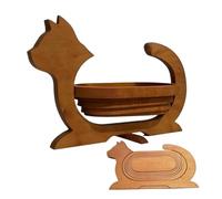 Cesto pieghevole per frutta, contenitore per snack in legno, 41 x 26 cm, cestino espandibile con funzione espandibile, accessorio da cucina, per frutta con design, vassoio per snack per