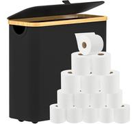 Cesto Porta Carta Igienica 28L, Contiene 9-12 Rotoli, Pieghevole con Manici, Impermeabile, Organizzatore Multiuso per Bagno e Casa