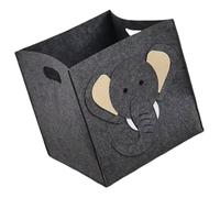 Cesto Porta Giochi in Feltro a Grande Capacità Manici Elefante | Contenitore Multiuso per Cameretta, Organizzatore Leggero, Box Ampio per Oggetti e Biancheria