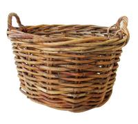 CESTO PORTA LEGNA XXL IN GIUNCO KUBO CONTENITORE PELLET CM 64x53x39 H