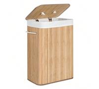 Cesto portabiancheria con coperchio, 72L, pieghevole, con borsa rimovibile lavabile, maniglie, per lavanderia, camera da letto,colore legnoso, Ritorno a Scuola "[Portabiancheria con coperchio] Il cope