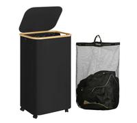 Cesto Portabiancheria Con Coperchio e Borsa Interna, Puleggia per Lavanderia, Camera da Letto, Dormitorio e Casa