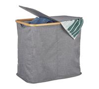 (TG. 1 pz.) Relaxdays Cesto Portabiancheria con Coperchio, Cesta Pieghevole con