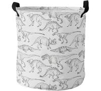 Cesto Portabiancheria Hand Drawn Dinosaur Pattern Cestino Di Immagazzinaggio Impermeabile Portatile Cesto Della Biancheria, Per Camere Da Letto, Vestiti, Bagni, 60L