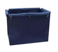Cesto portabiancheria impermeabile extra large con ruote, tessuto Oxford antimacchia, manico a baionetta in metallo, facile da piegare e riporre, ideale per la casa (blu)