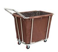 Cesto portabiancheria in acciaio inox resistente, con ruote, mobile con manico e borse rimovibili, per uso domestico e alberghiero, taglia B