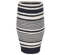 Cesto portabiancheria in cotone con manici bianco e nero 64 cm Arrah