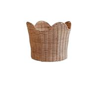 Cesto portabiancheria in vimini con fiori in stile provinciale francese, for hotel di lusso, for bagno, in rattan intrecciato a mano, for hotel boutique