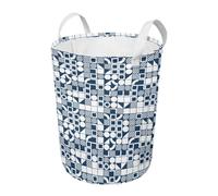 Cesto Portabiancheria Linee Bianche Oxford Fabric Laundry Basket,Pieghevole Cesto Salvaspazio Per Bagno,Camera Da Letto,Camera Dei Bambini,Hotel E Viaggi