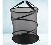 Cesto portabiancheria pieghevole in rete per lavare i panni, rotondo, per la