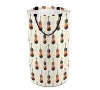 Cesto portabiancheria pieghevole per dormitorio, grande, rotondo, con stampa in violoncello, pieghevole, per bambini, 135 l, cesto per vestiti sporchi, per ragazzi e ragazze, decorazione estetica