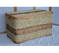 CESTO PORTABIANCHERIA PORTA GIOCHI BAULE VIMINI BANANO GIUNCO 70X36X40 H PELLET