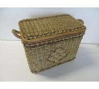 CESTO PORTABIANCHERIA VIMINI MIDOLLINO BANANO FODERA COTONE 38x60x64 H PELLET